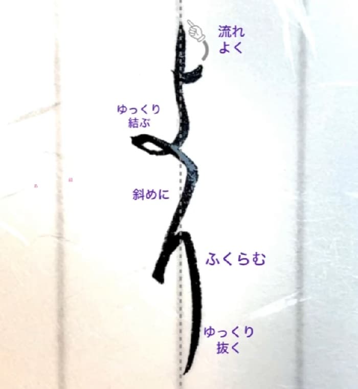 【硬筆・ペン習字】「より」（筆ペン）の書き方と練習のコツ・見本＆お手本（ボールペン字/書道）