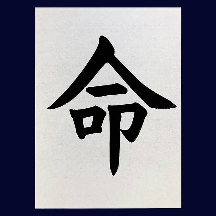 【書道/習字】「命」の書き方とコツ＆お手本（毛筆・大筆・楷書）②