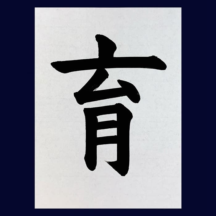 【書道/習字】「育」の書き方とコツ＆お手本（毛筆・大筆・楷書）②