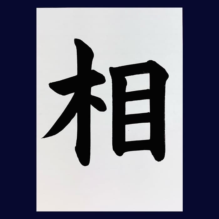 【書道/習字】「相」の書き方とコツ＆お手本（毛筆・大筆・楷書）②