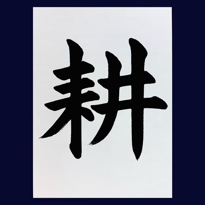 【書道/習字】「耕」の書き方とコツ＆お手本（毛筆・大筆・楷書）②