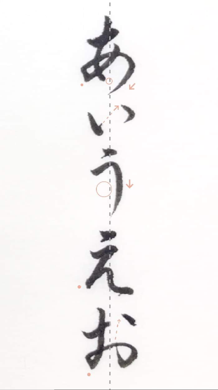 【書道/習字】「あいうえお」の書き方とコツ＆お手本（毛筆・小筆・楷書）