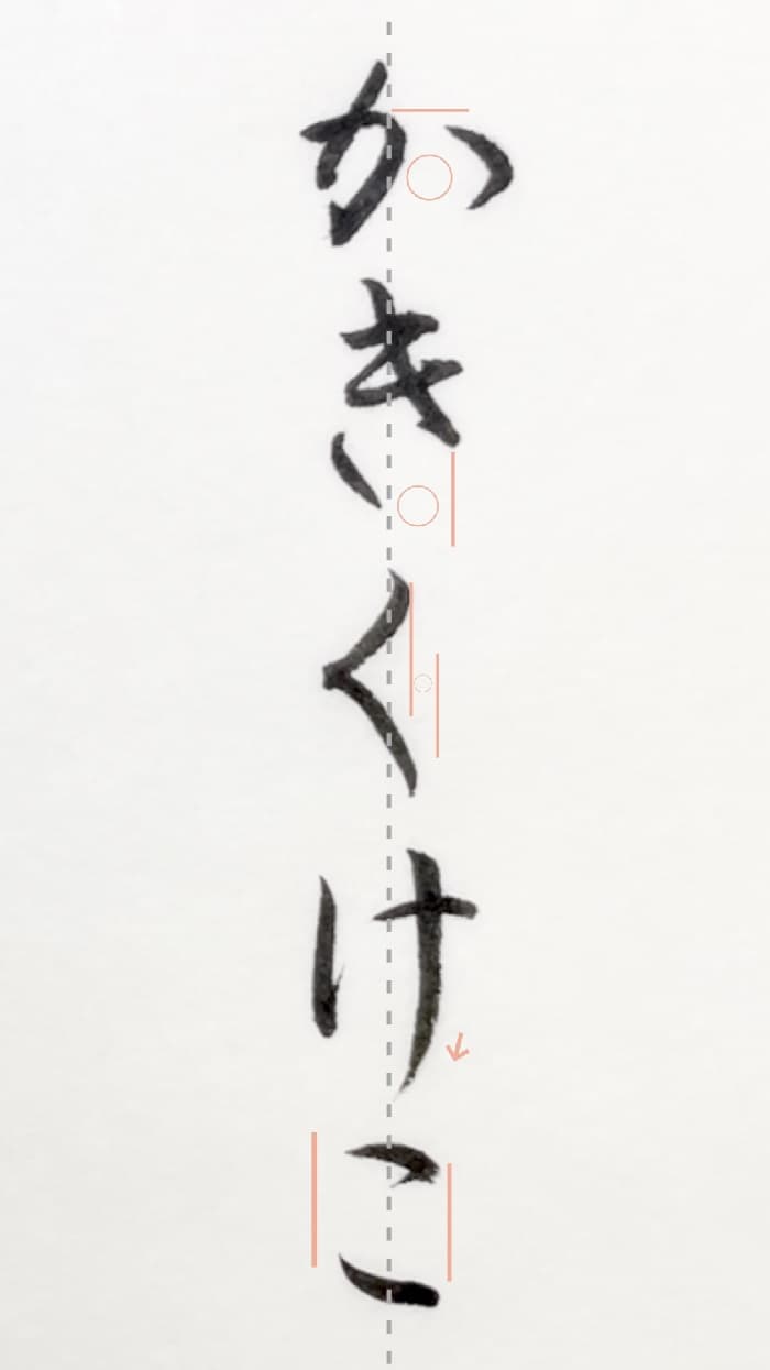 【書道/習字】「かきくけこ」の書き方とコツ＆お手本（毛筆・小筆）