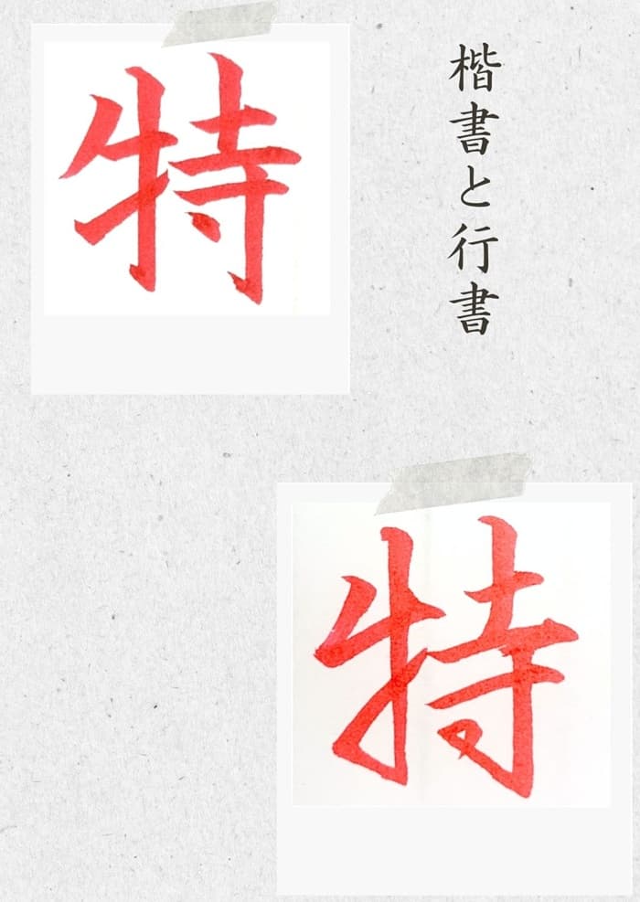 【硬筆・ペン習字】「特」（楷書と行書）の書き方と練習のコツ・見本＆お手本（ボールペン字/書道）